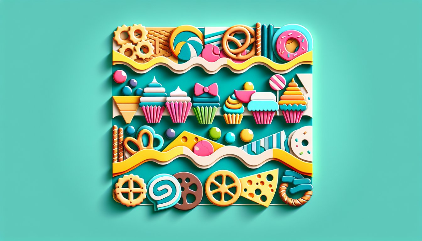 Paper art illustration for Sweet or Salty Test quiz on teal background