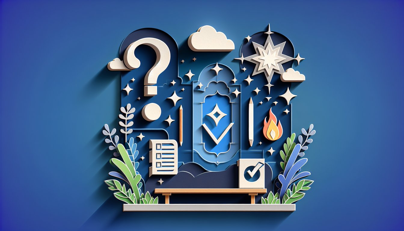 Paper cut art graphic with colorful Pokemon silhouettes and quiz elements on dark blue background