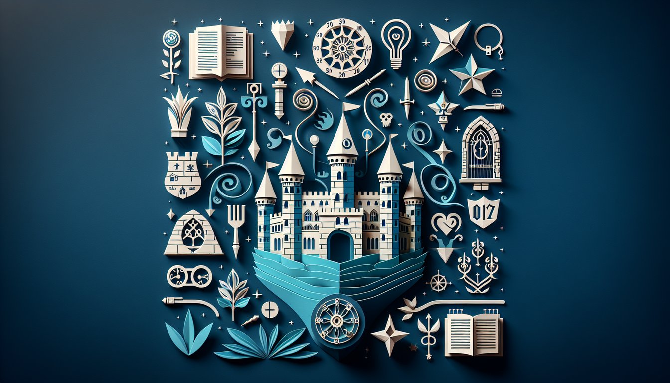 Paper art for a Harry Potter themed trivia quiz focusing on Azkaban and Hallows entries.