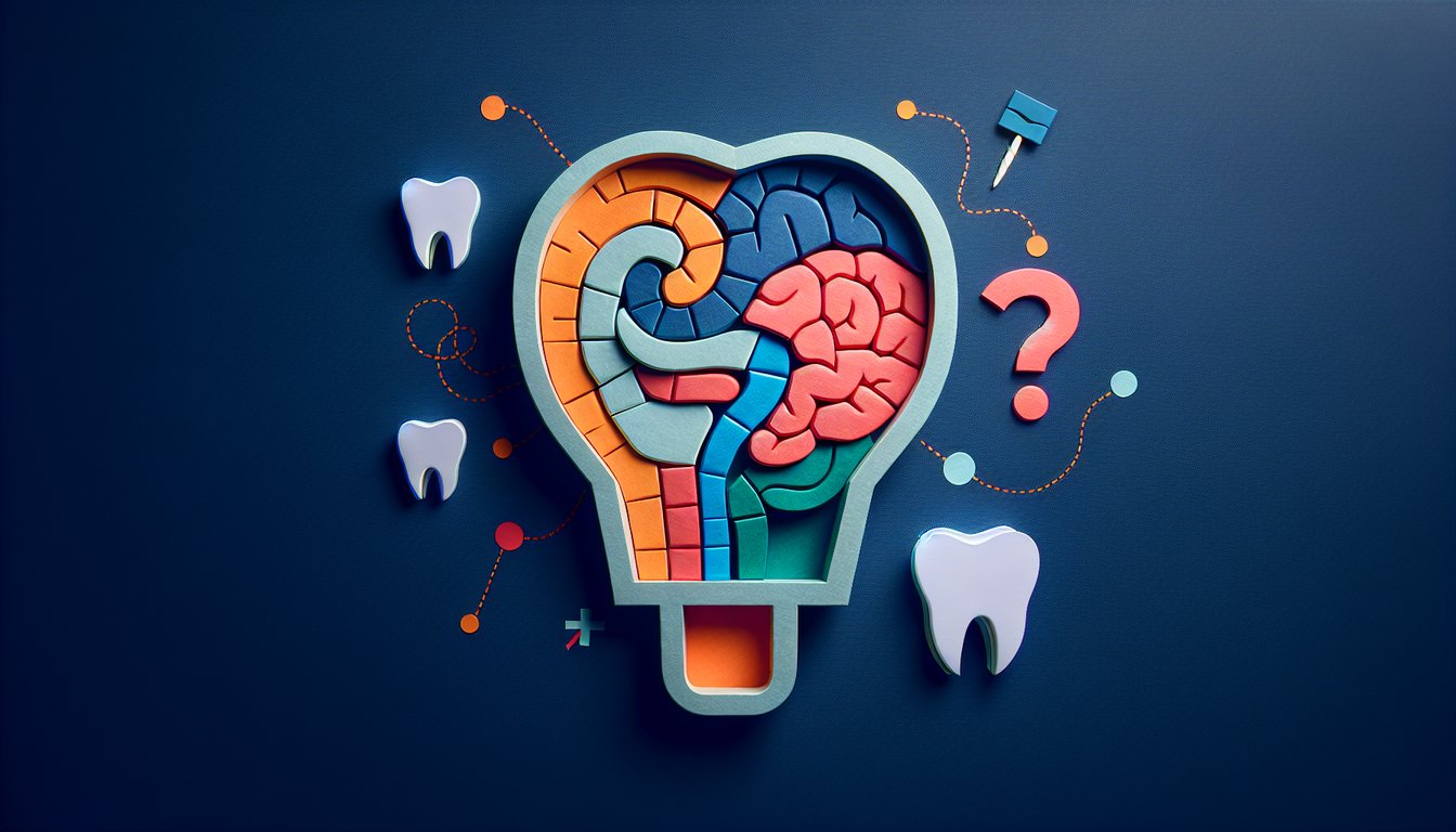 Colorful paper art depicting elements related to Dental Pain Pathway Knowledge Quiz