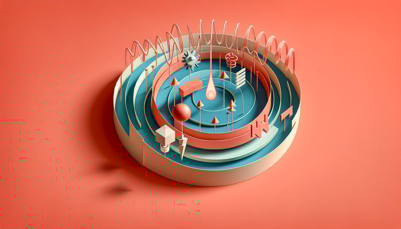 paper art coils magnets vector arrows resistor symbols on coral background for free 12th grade electromagnetism quiz