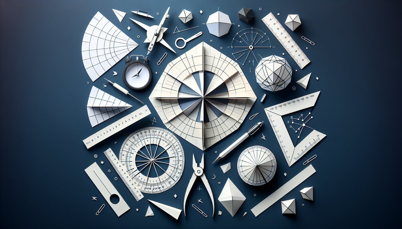 Paper art promoting a trivia quiz on parallel and perpendicular lines for high school geometry students.
