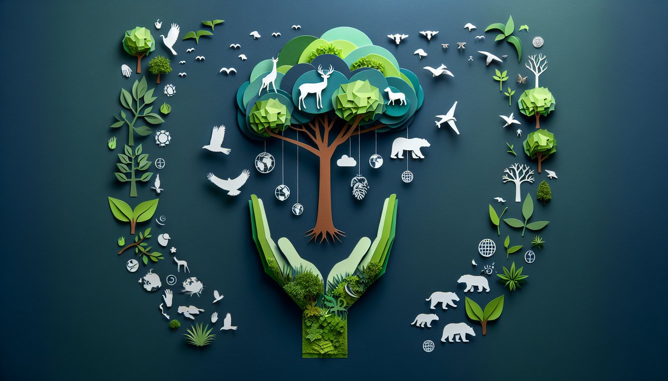 3D voxel art representing Conservation and Ecosystem Health course content