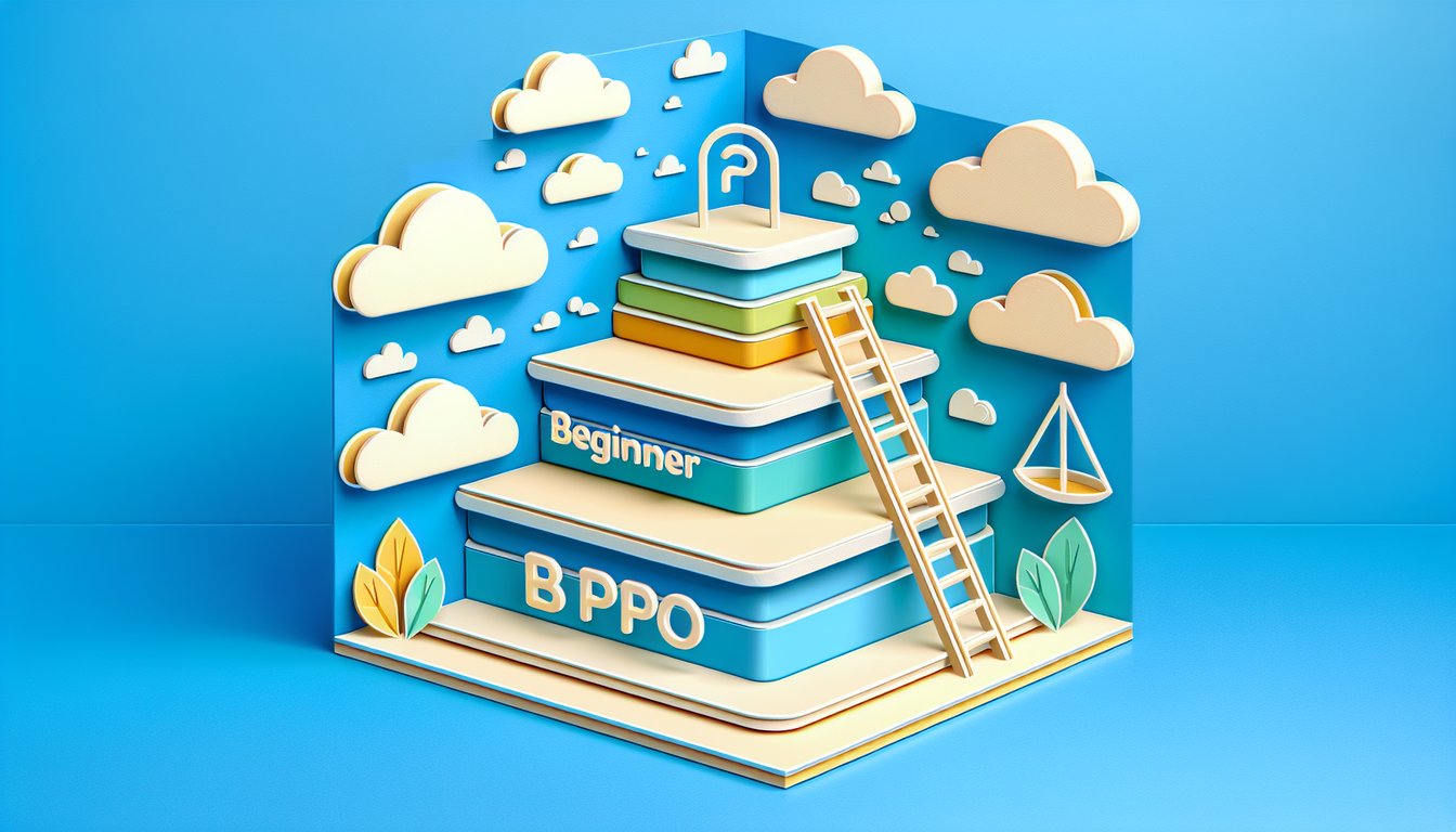 Paper art style illustration of Noob Quiz banner with question mark icons, books, stars on sky blue background
