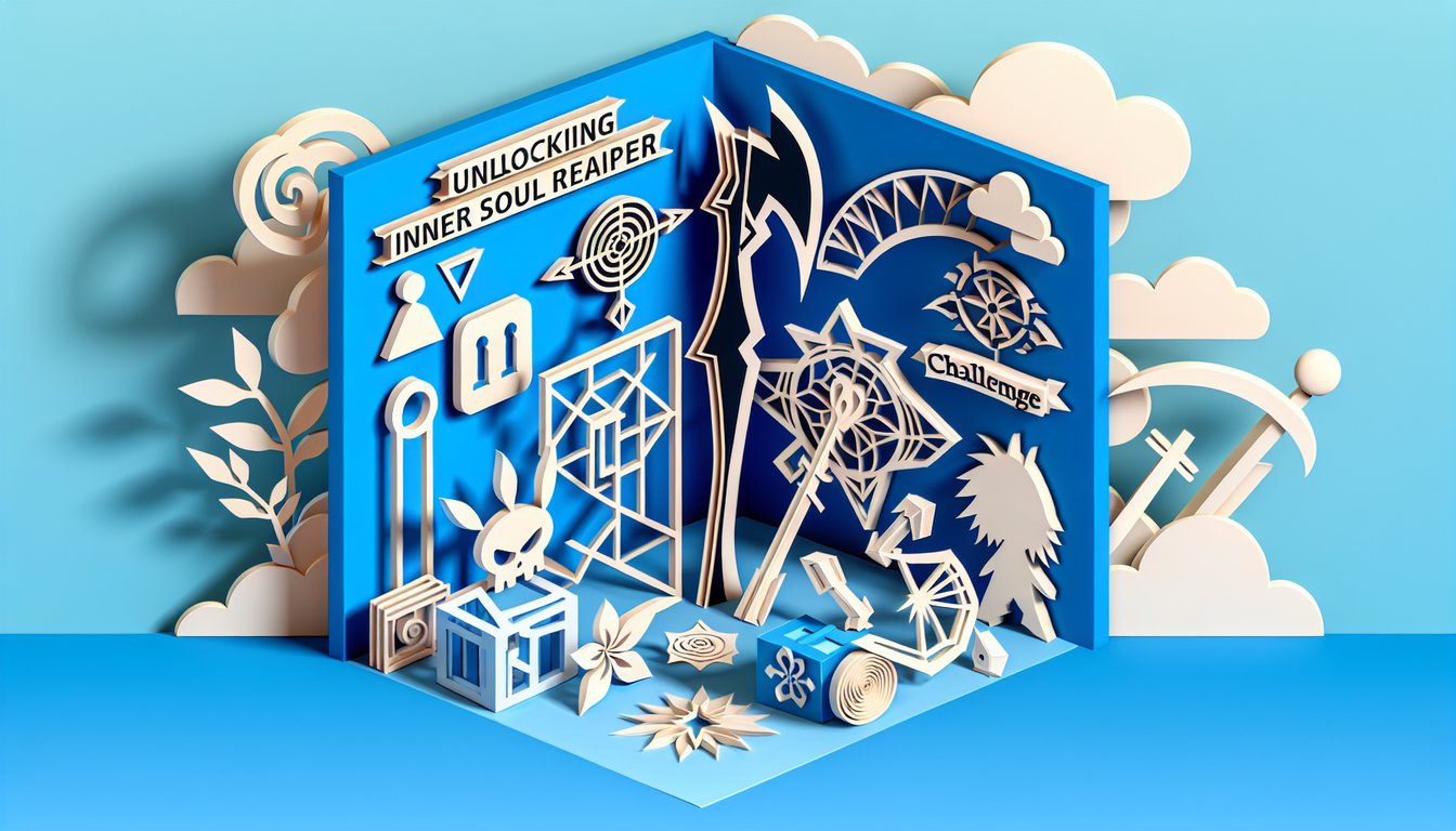 Bleach anime quiz paper art illustration on sky blue background inviting to uncover your character