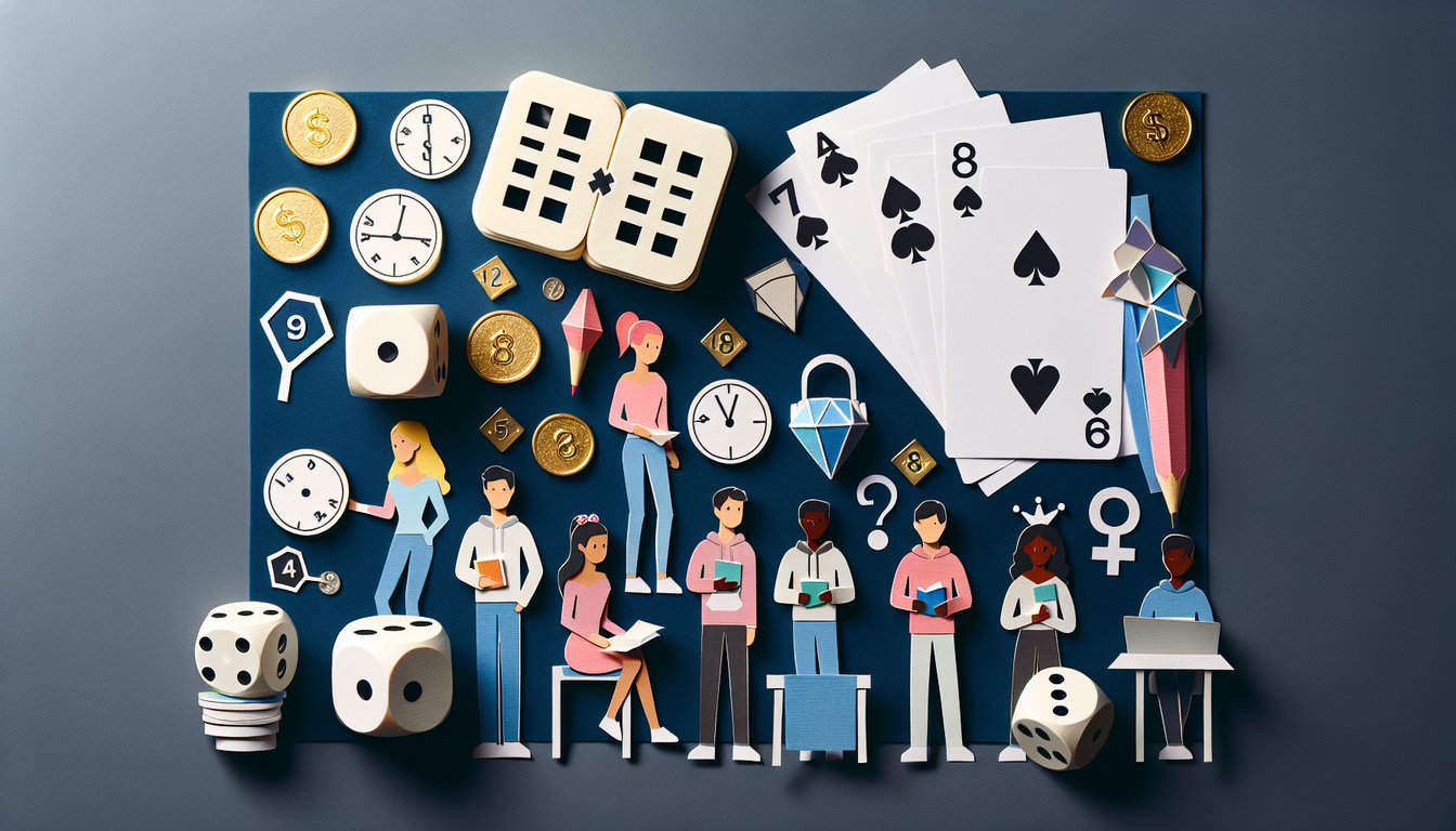 Interactive paper art for Compound Probability Challenge quiz engaging high school students.