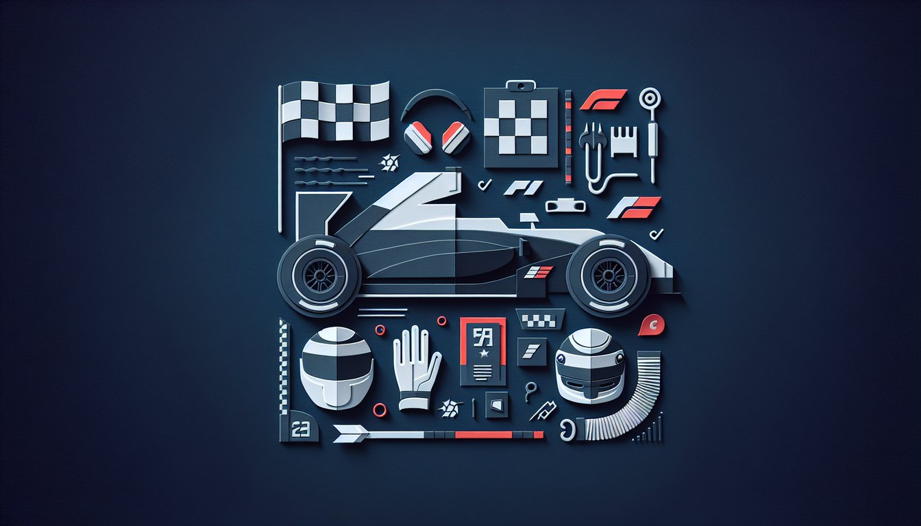 Colorful paper art illustrating a quiz on Formula 2 knowledge and compliance