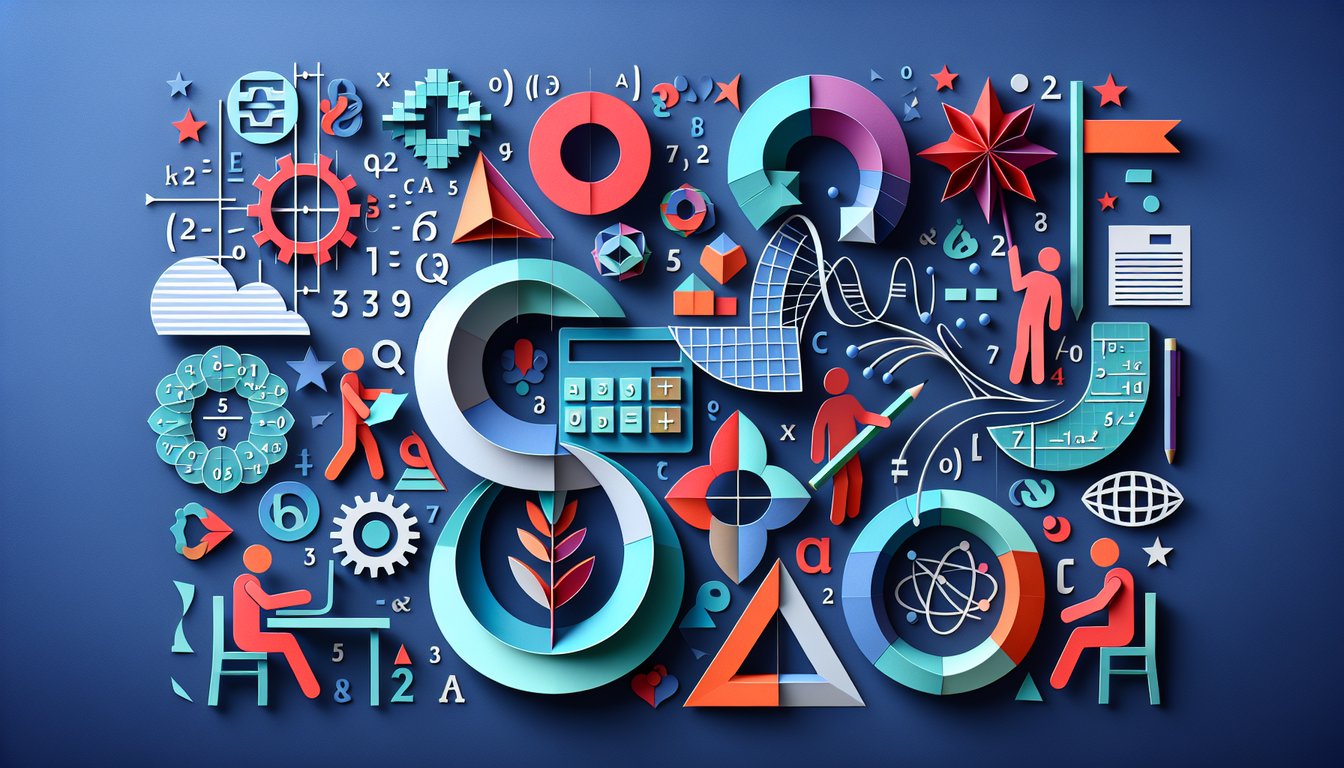Paper art representing a trivia quiz on high school arithmetic series mastery.