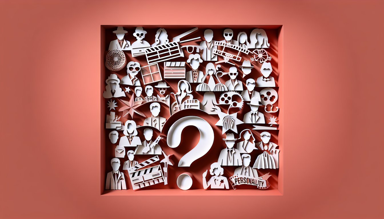 Paper art quiz prompt for free Alexandra Holden personality quiz on coral background