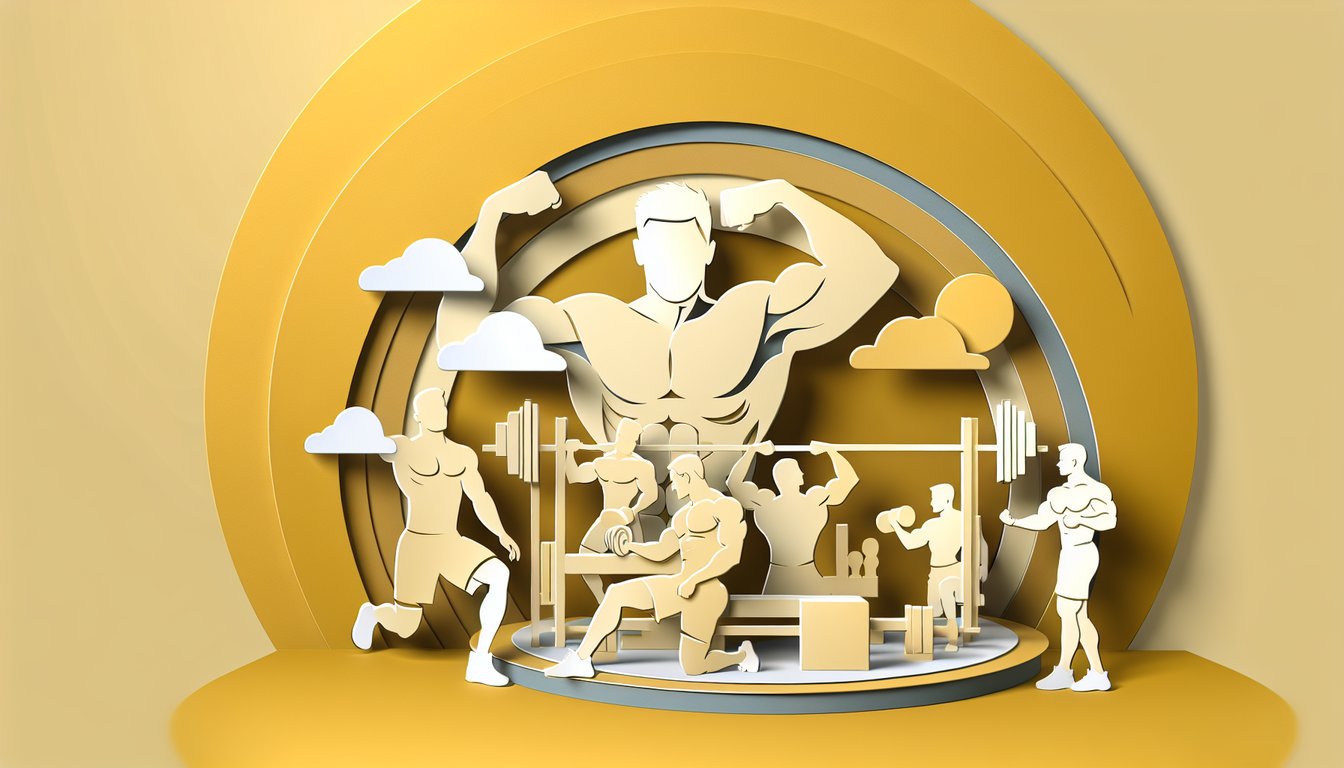 Paper art illustration featuring Jo Lindner quiz theme with stylized portrait cutouts on golden yellow background