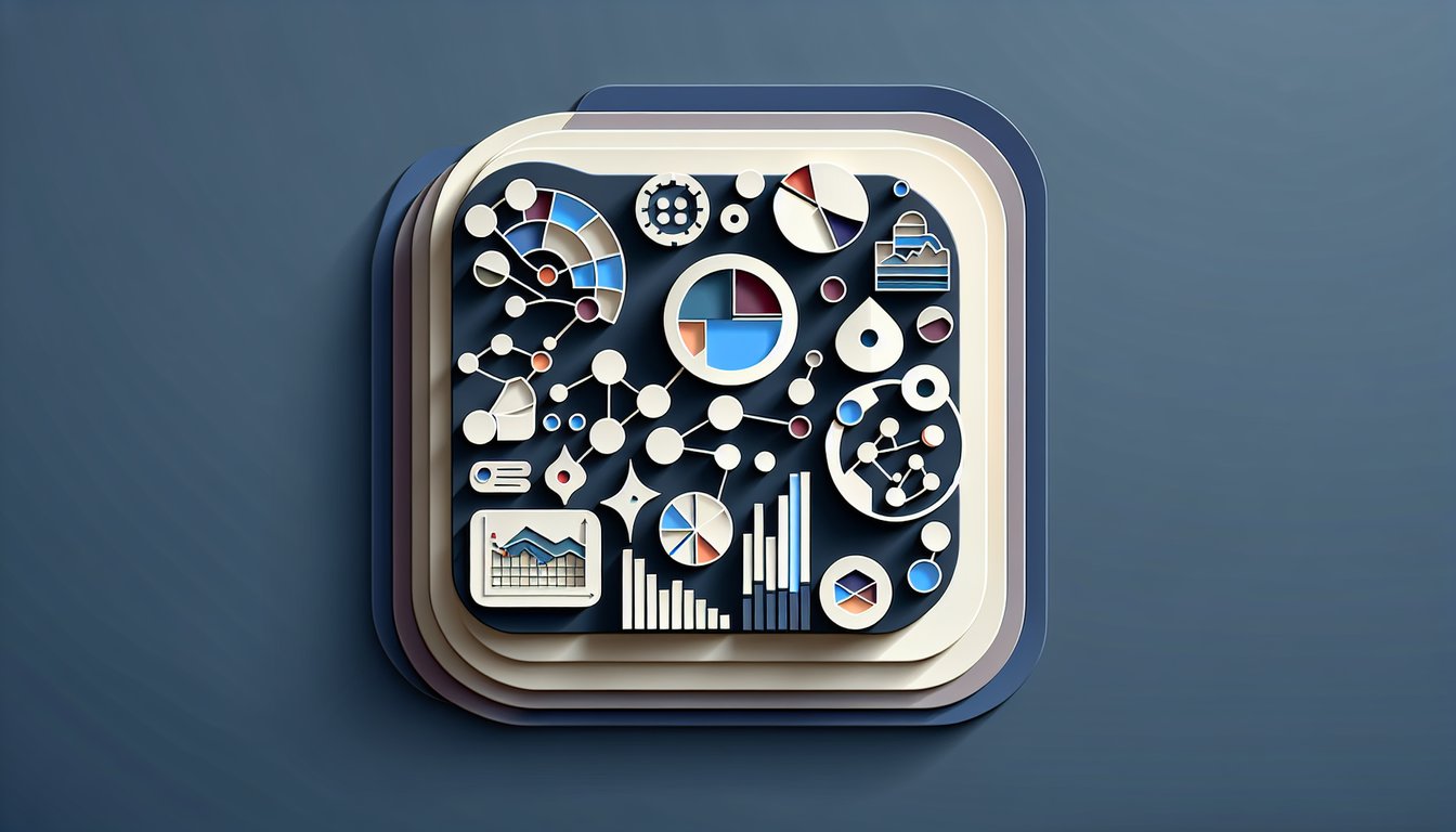 Paper art quiz illustration with magnifier chart question mark on dark blue background for MicroStrategy skills challenge