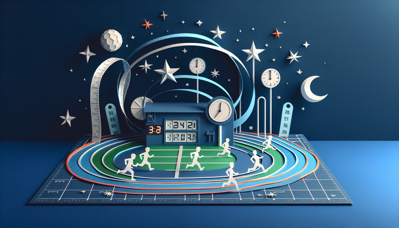 Colorful paper art promoting a Speed, Time and Distance trivia quiz for middle school students.