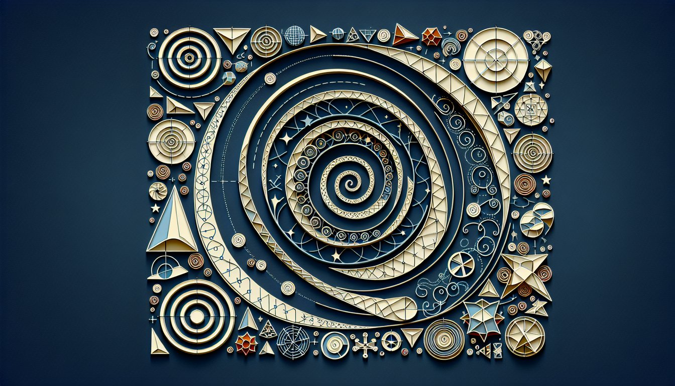 Paper art depicting a trivia quiz on Geometry Spiral Mastery for high school students.