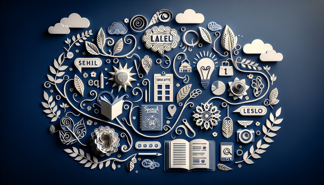 Colorful paper art promoting Spanish 1 Final Frenzy practice quiz for high school beginners.