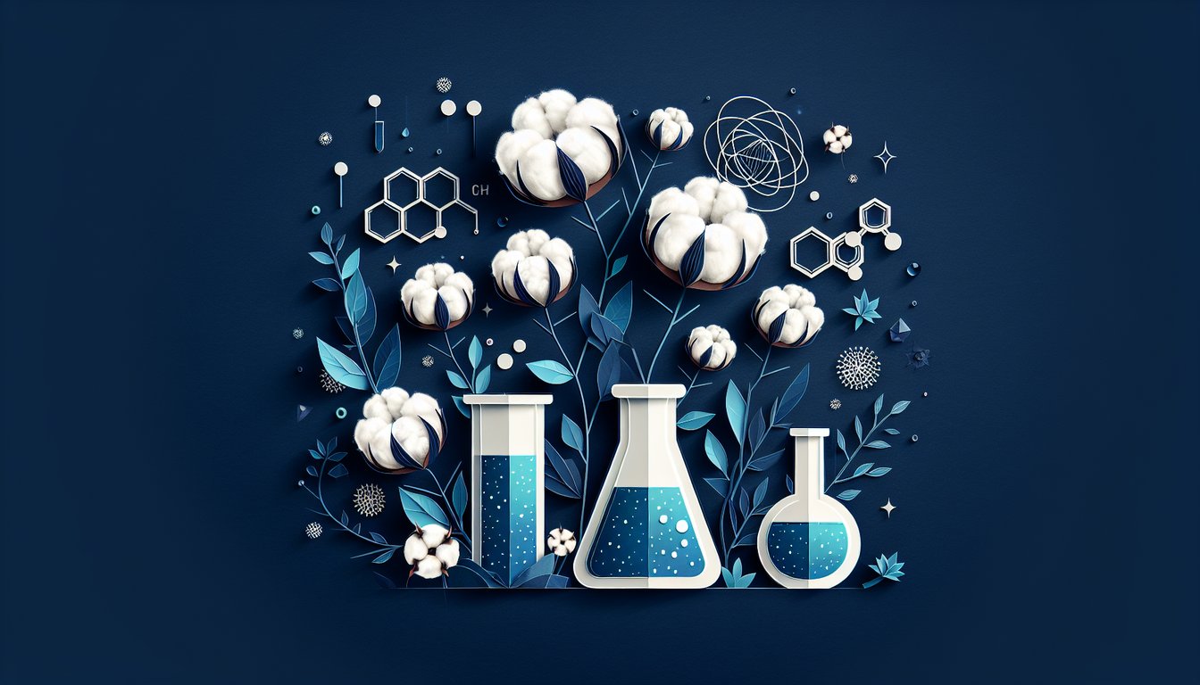 Colorful paper art illustrating a quiz on Cotton Seed Product Knowledge Test