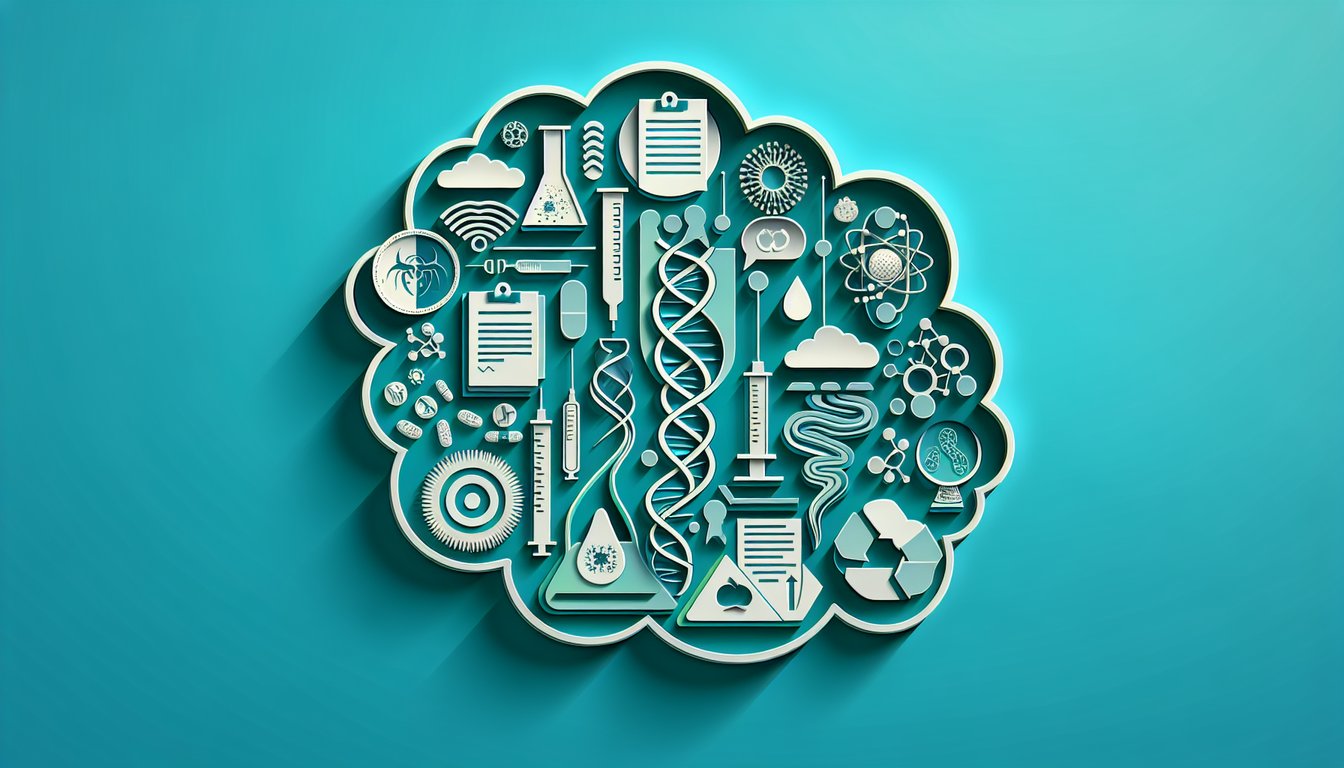 Paper art illustration for a free TSS quiz on a teal background