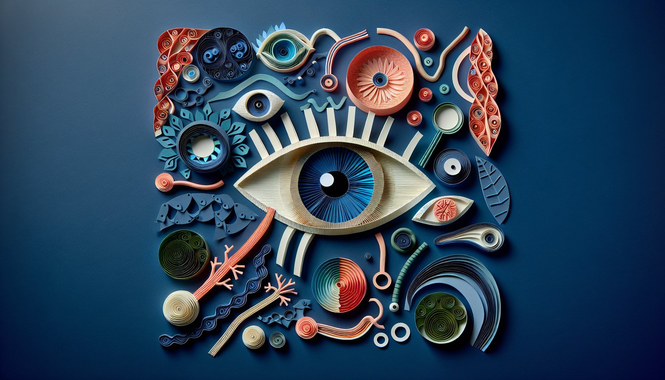 3D voxel art representation of Ocular Pathology course content.