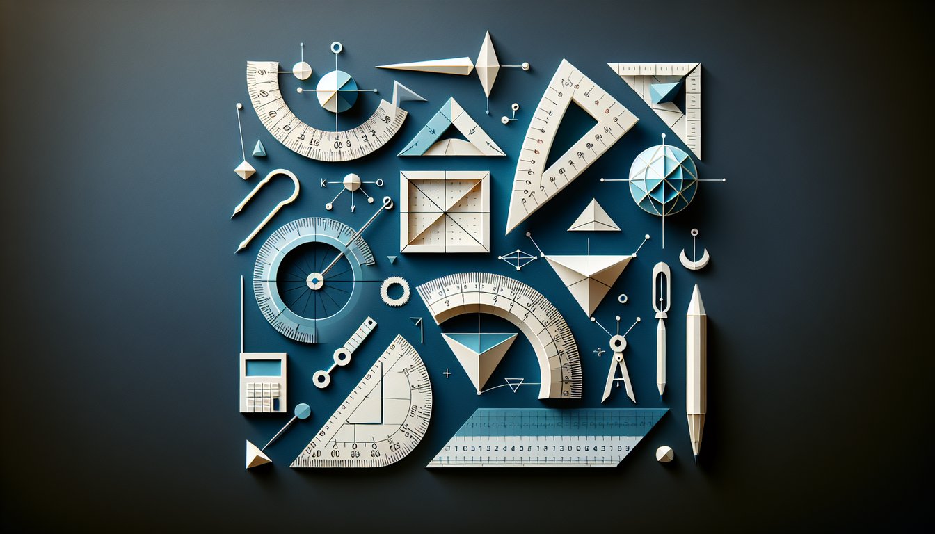 Paper art promoting the Scaled Copies Challenge, a high school geometry trivia quiz.