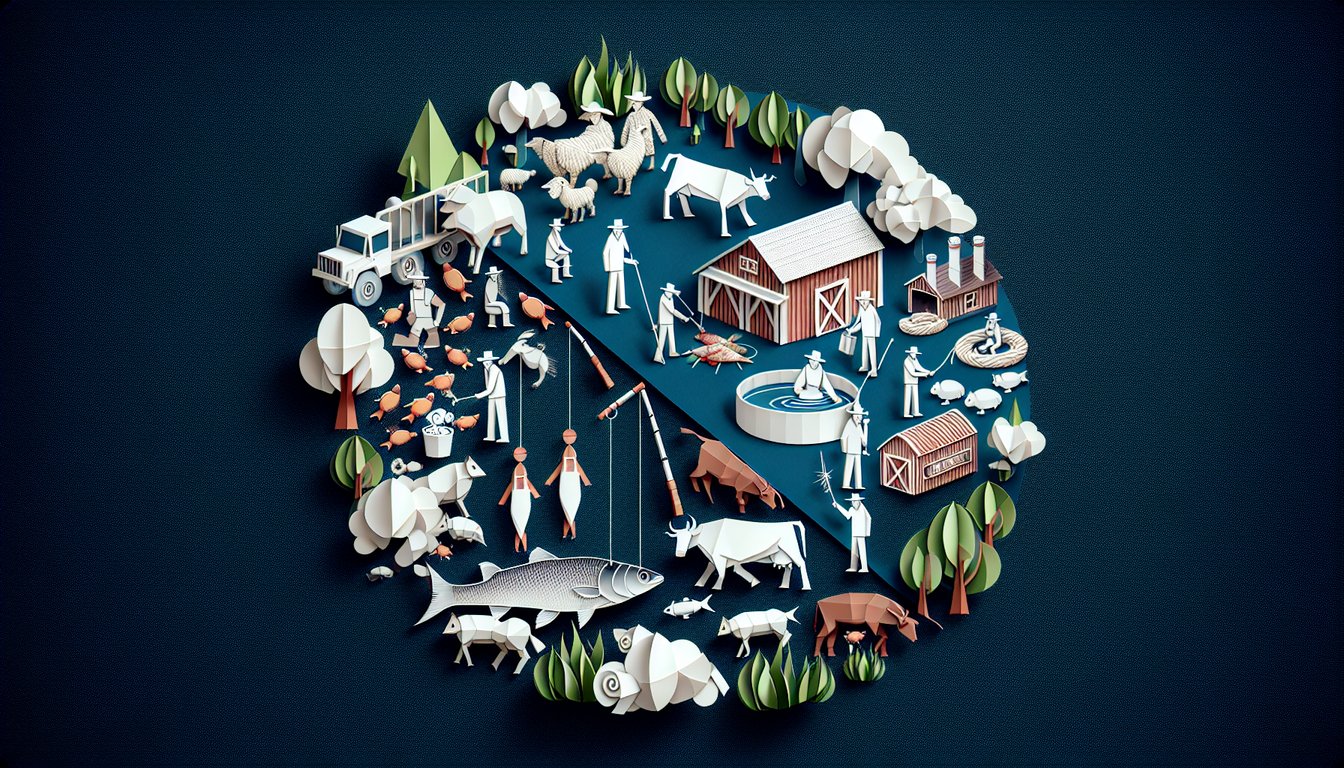 3D voxel art illustrating the concept of Humans and Animals - Food or Friend course.