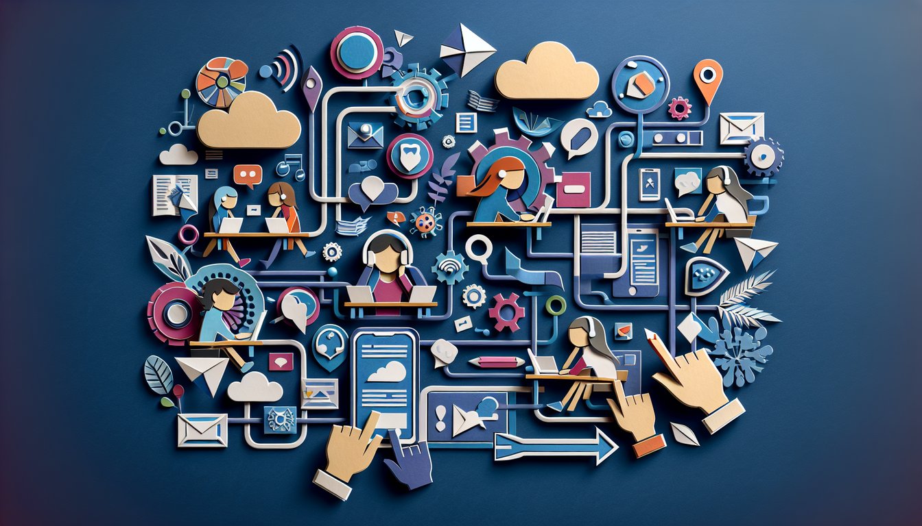 Colorful paper art promoting Social Media Savvy Quiz for high school students.