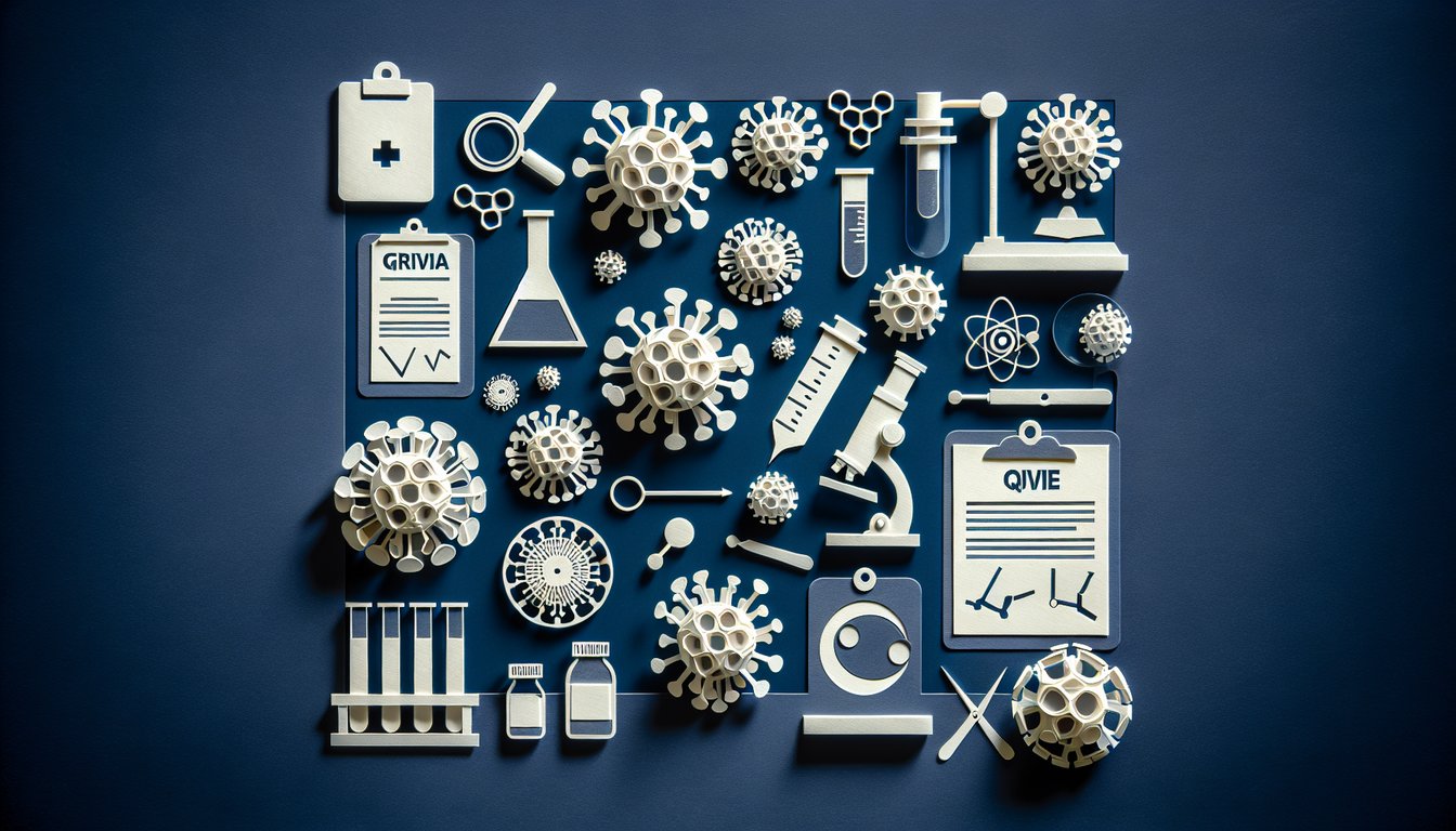 Colorful paper art depicting a virology methods knowledge test quiz