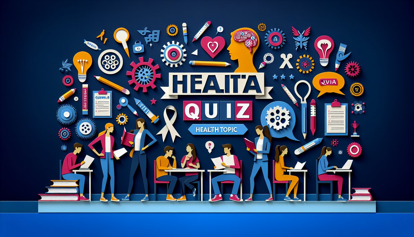 Paper art for The Final Health Showdown, a trivia quiz challenging high school students on health topics.