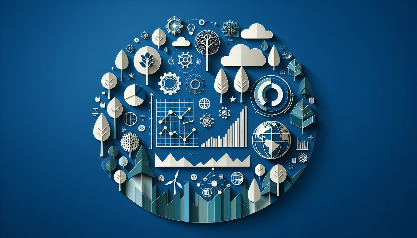 3D voxel art representing Environmental Data Science course material