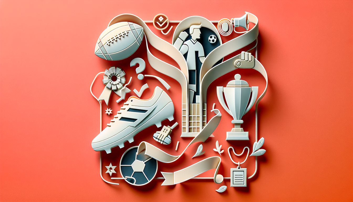 Paper art illustration for Ronaldo quiz on coral background