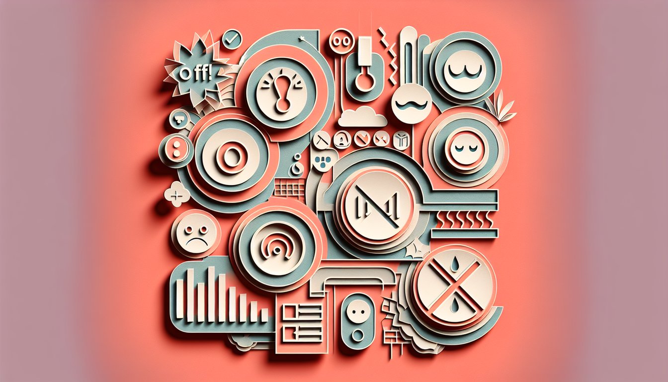 Paper art illustration for emotional numbness test on a coral background