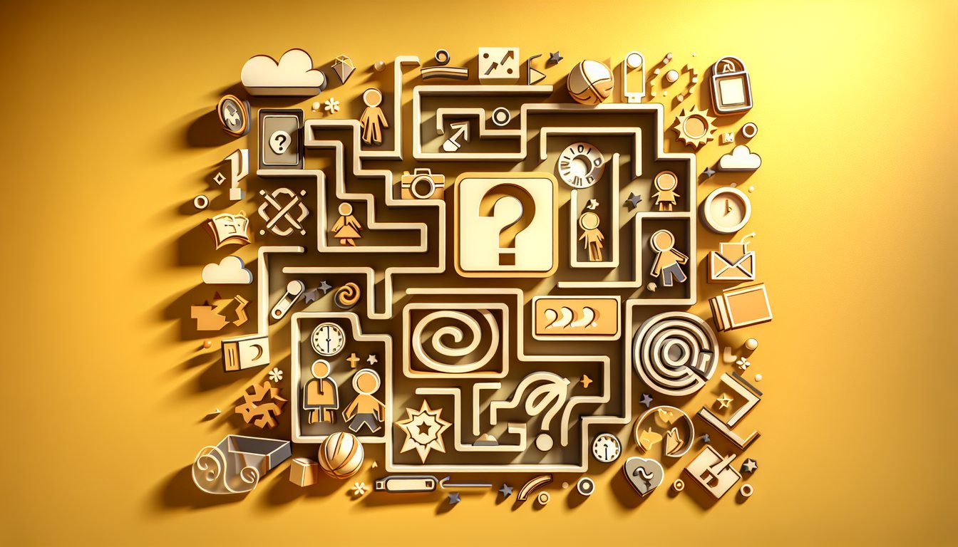 Paper art illustration for Bocchi the Rock character quiz on golden yellow background