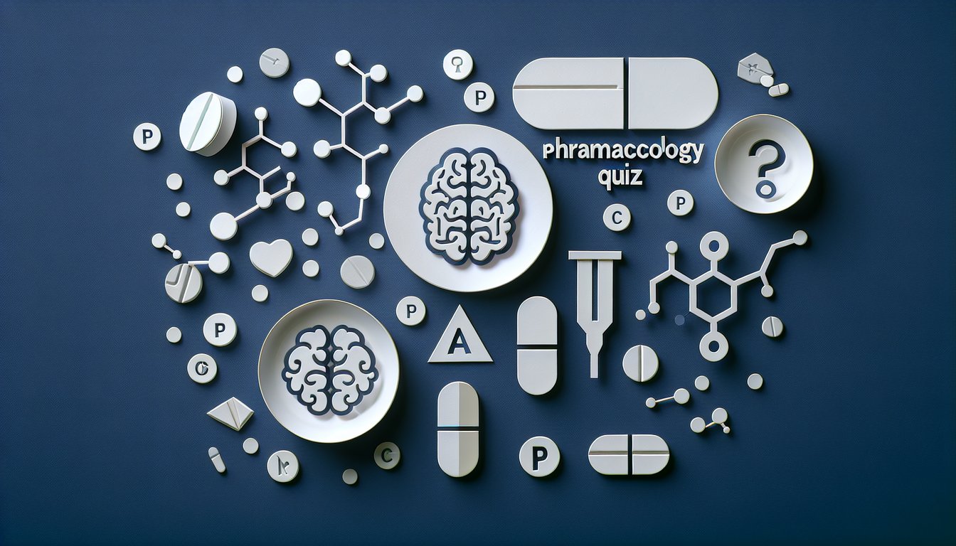 Colorful paper art representing a quiz on Antipsychotic Pharmacology.