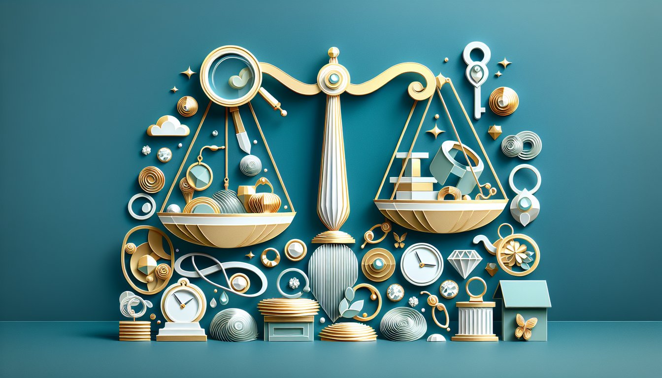 Paper art illustration for gold or silver jewelry quiz revealing perfect metal match on teal background