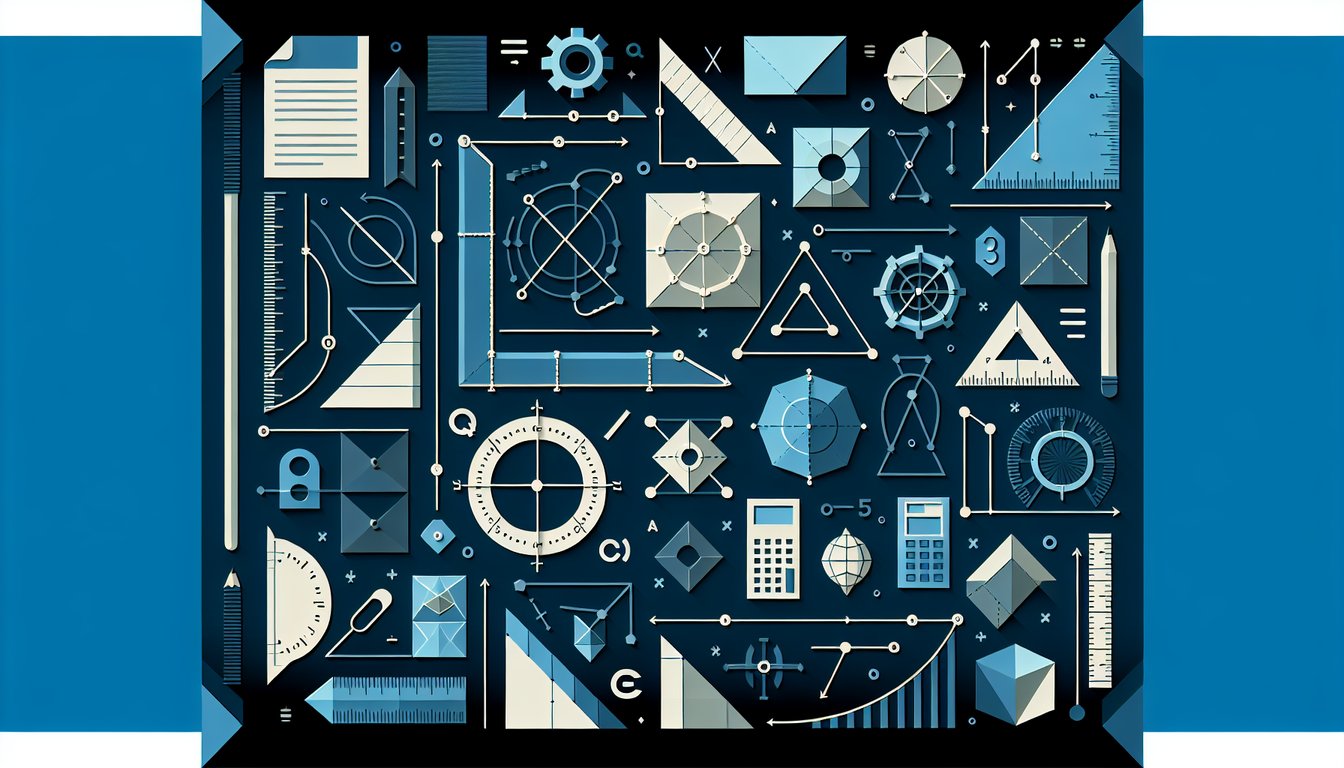 Paper art depicting a trivia quiz on parallel and perpendicular lines for high school geometry students.