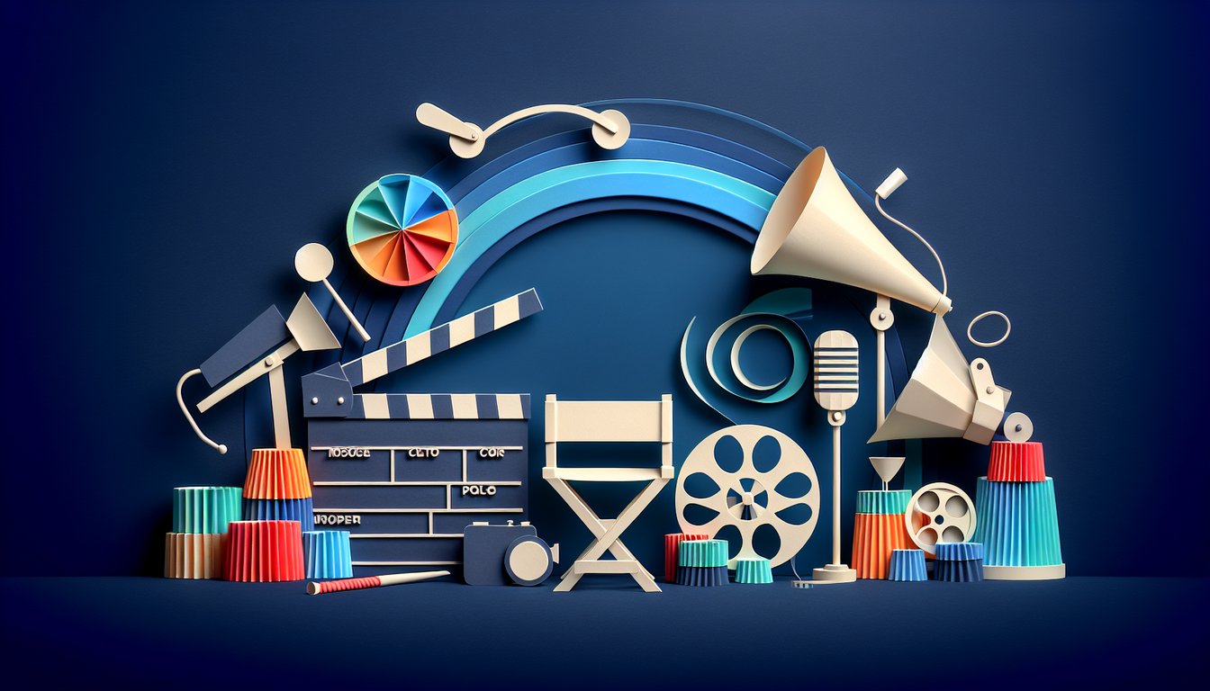 3D voxel art representing Introduction to Directing course materials and instructions