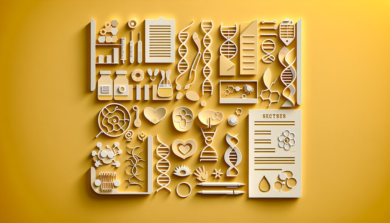 Paper art illustration for Bio 202 final exam quizlet on a golden yellow background