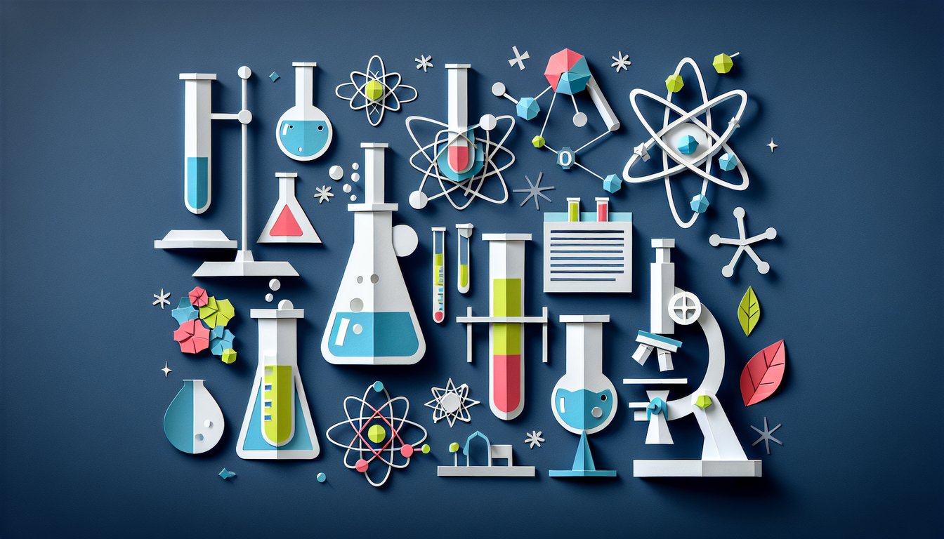 3D voxel art illustrating the Accelerated Chemistry Lab II course content