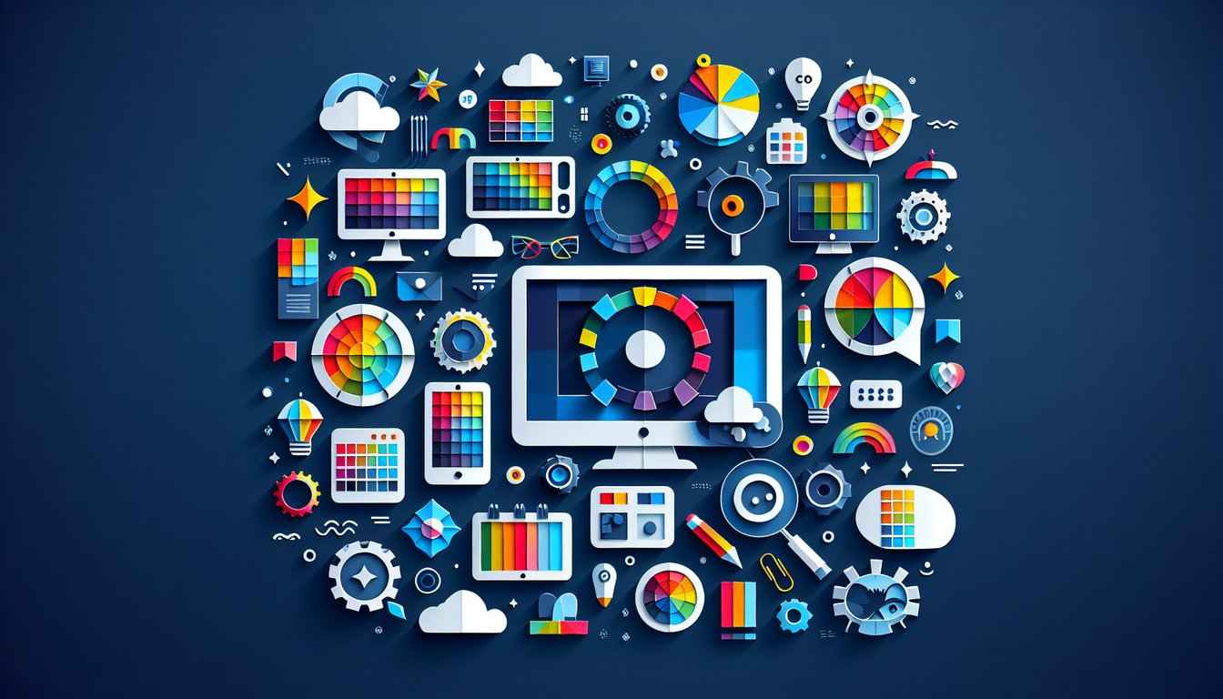 Colorful paper art promoting Display Technology and Color Management Quiz