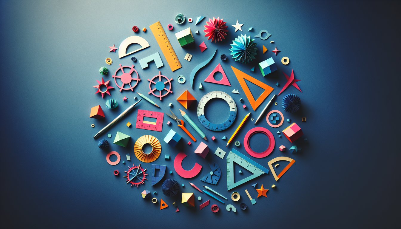 Paper art representing a trivia quiz on unit transformation mastery for high school math students.
