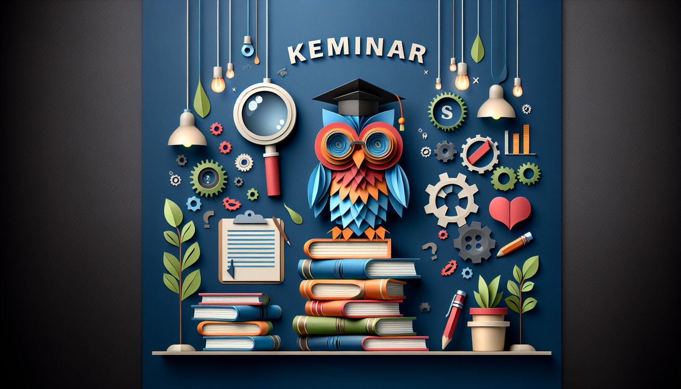 Colorful paper art depicting elements related to Seminar Knowledge Assessment Quiz.