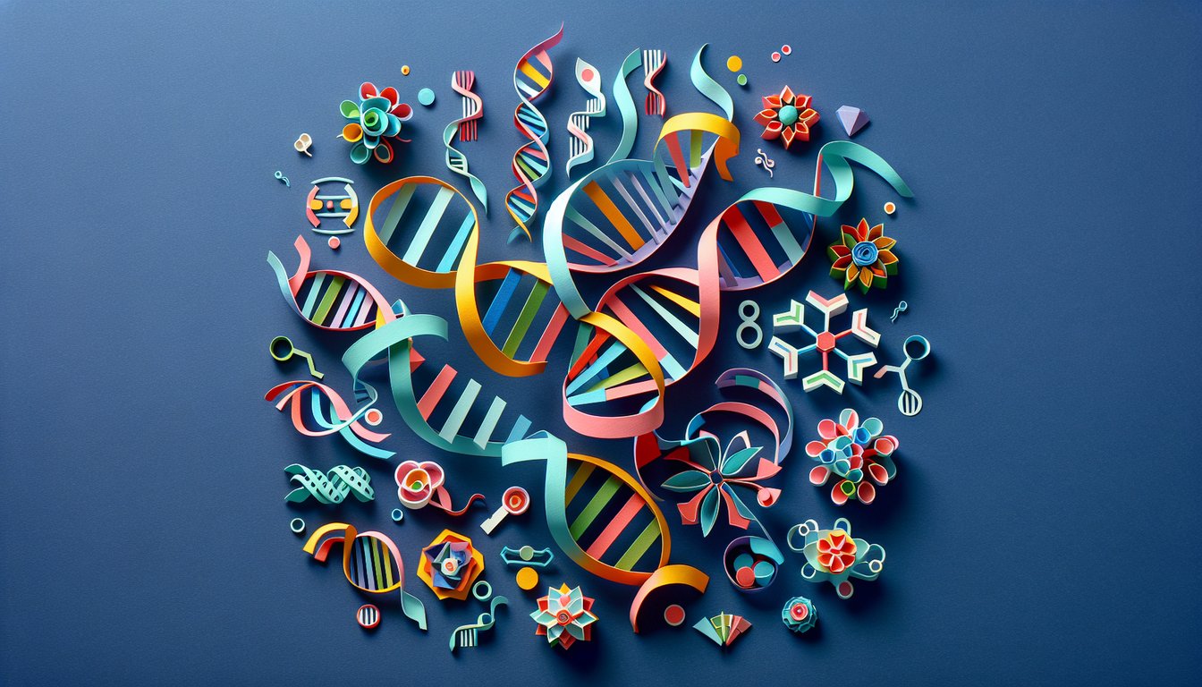 3D voxel art representing the Genetics and Genomics course