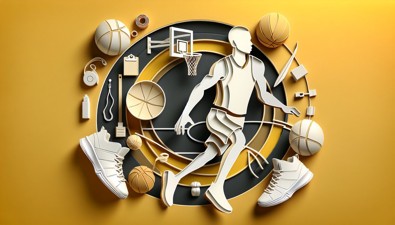 LeBron James trivia quiz paper art illustration on a golden yellow background