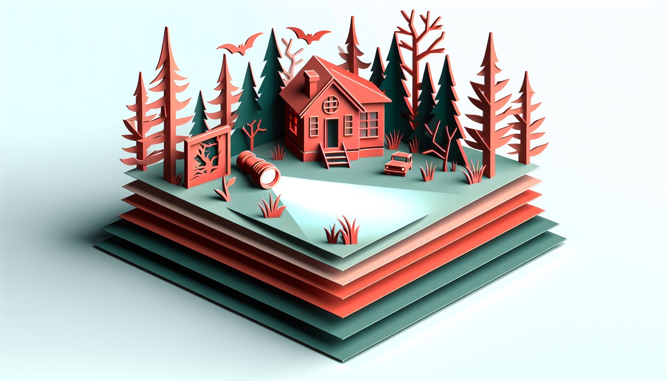 Paper art illustration for Resident Evil knowledge quiz on a coral background