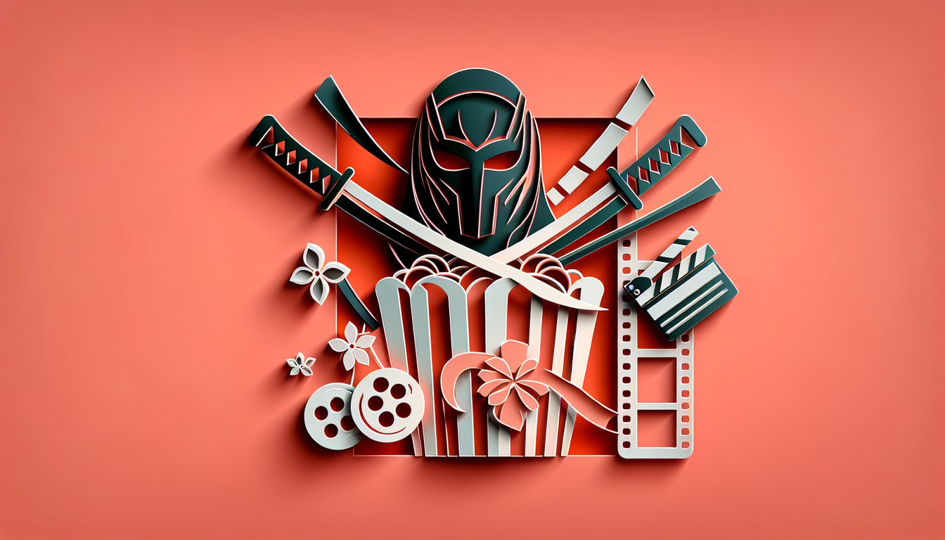 Paper cut art Deadpool mask trivia quiz prompt coral background