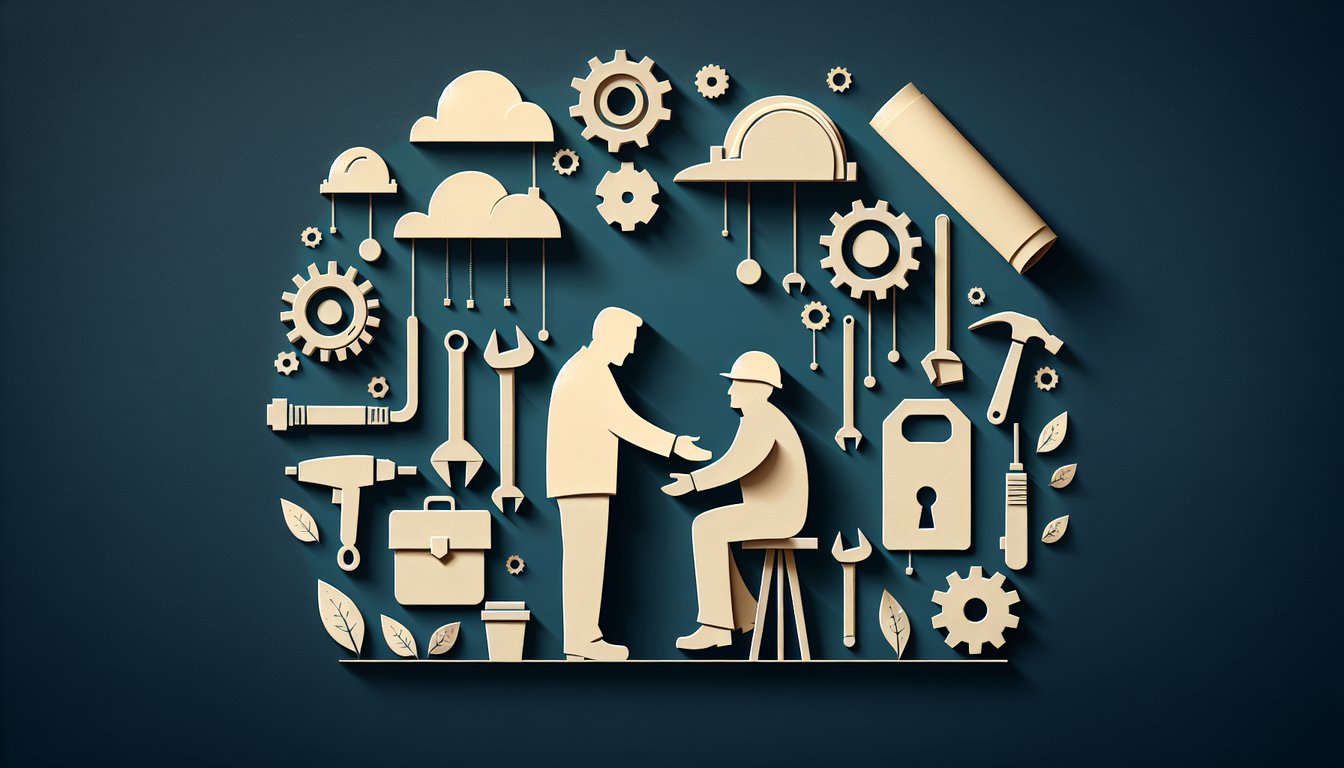 3D voxel art illustrating MEP Mentoring course, highlighting mentorship in engineering professions.