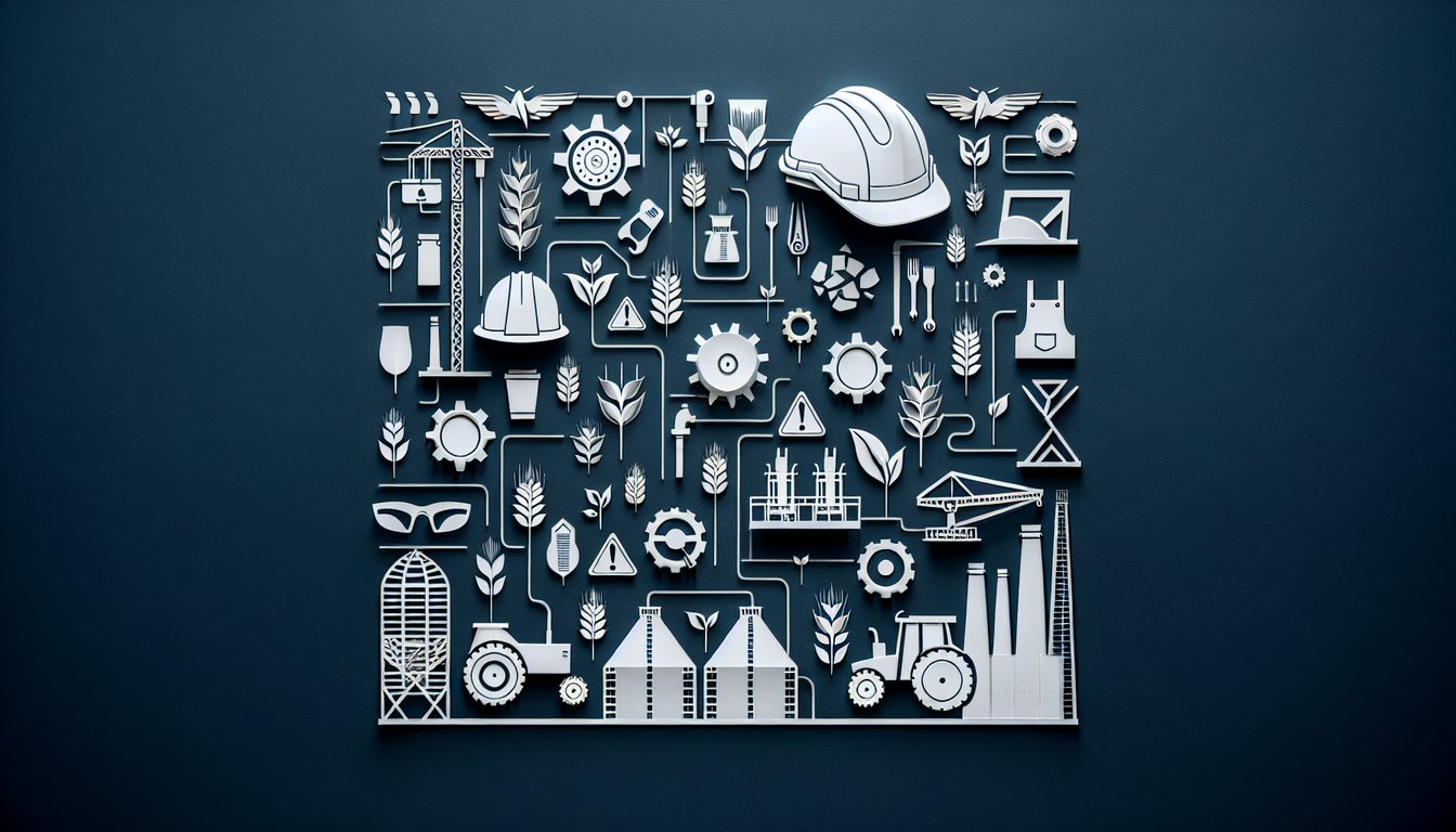 3D voxel art showcasing Managing Industrial and Agricultural Safety Risks course