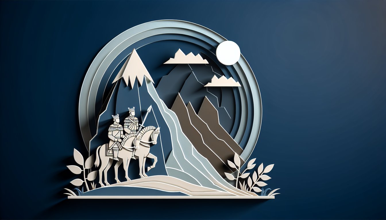 paper art quiz graphic with a ruler and stylized profile figure against a dark blue background.