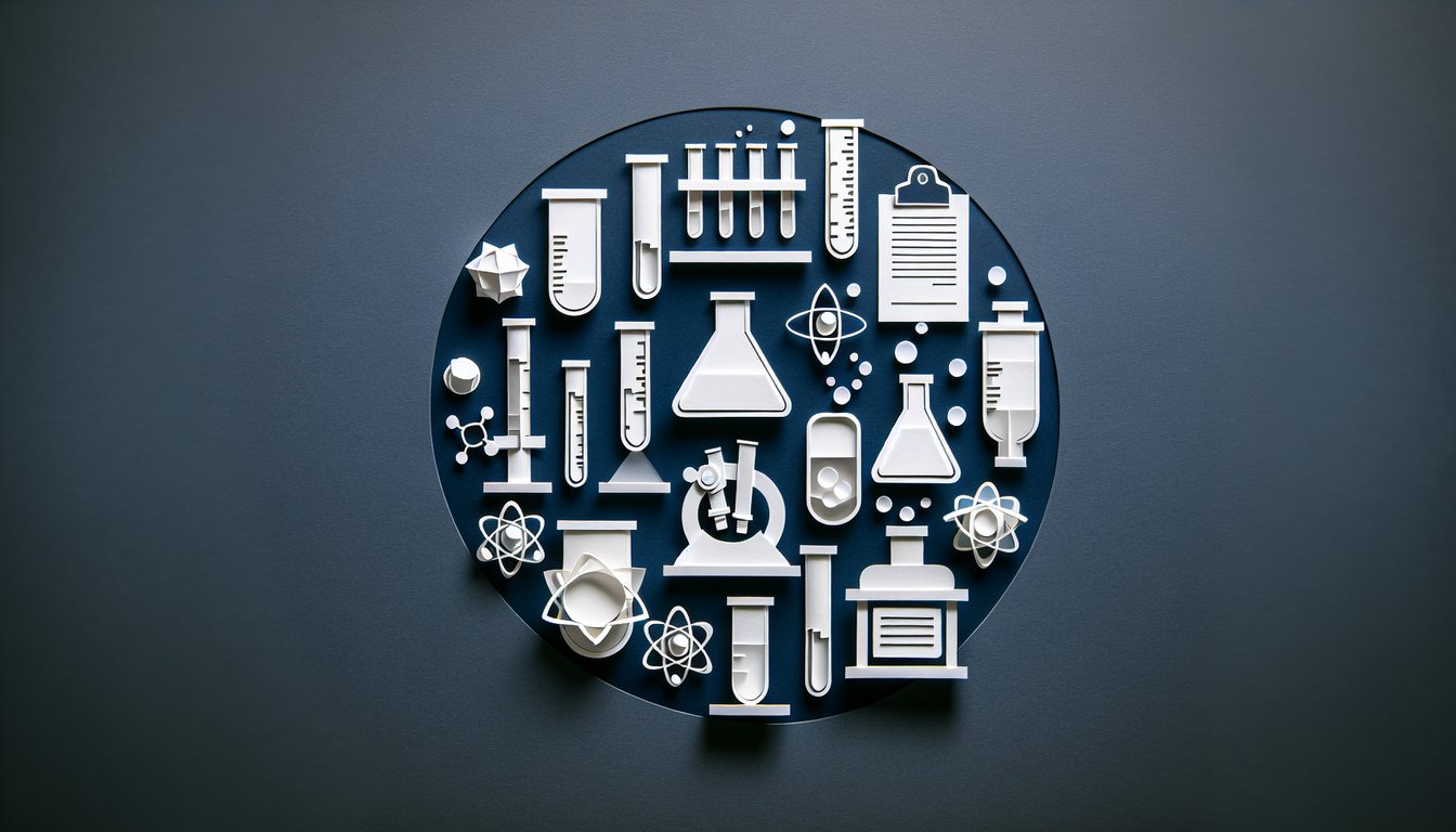 3D voxel art representation of General Chemistry Lab I course content