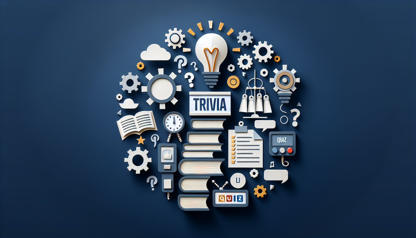 Colorful paper art depicting elements related to Partner Product Knowledge Quiz.