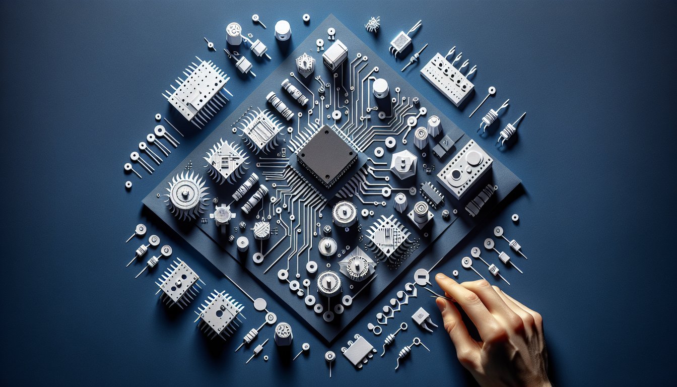 3D voxel art representation of an Electronic Circuits course