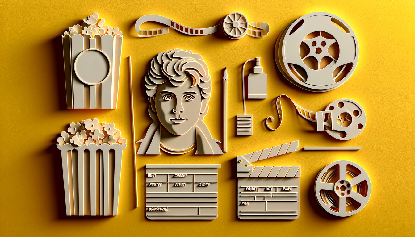 Paper art illustration for Breakfast Club trivia quiz on a golden yellow background